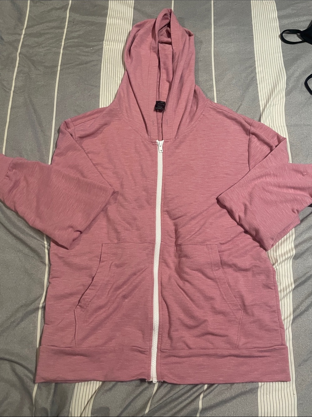 Women's Dusty Rose Zip Front Hooded Hoodie